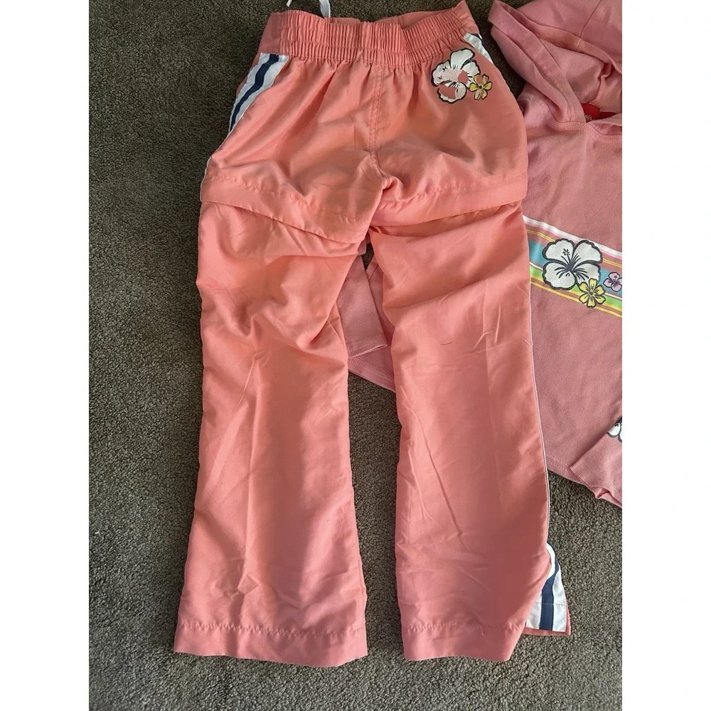 vintage Mossimo girl's Hawaiian floral tracksuit set Size Youth 6/6X